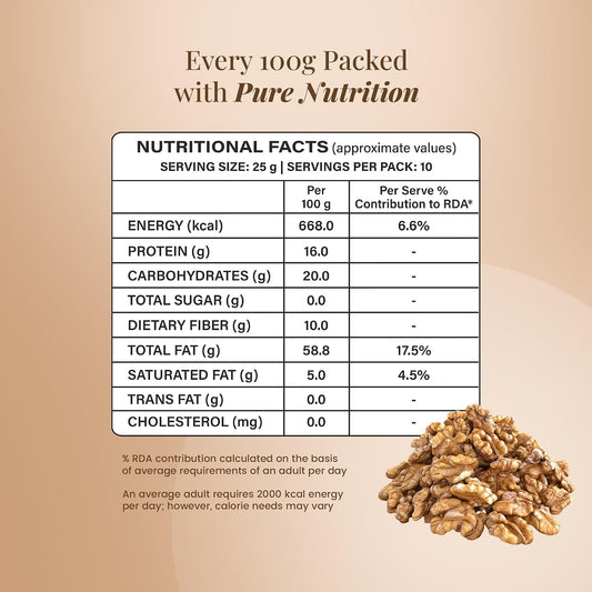 Royal Pavitra Premium Walnut Kernels Quarters Chile - 250g
