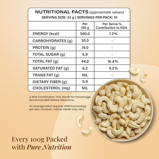 Royal Pavitra Whole Cashews (Kaju) - 250g