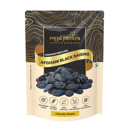 Royal Pavitra Premium Afghani Seedless Black Raisins 250g