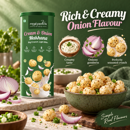 RPF Cream & Onion Roasted Makhana 80g
