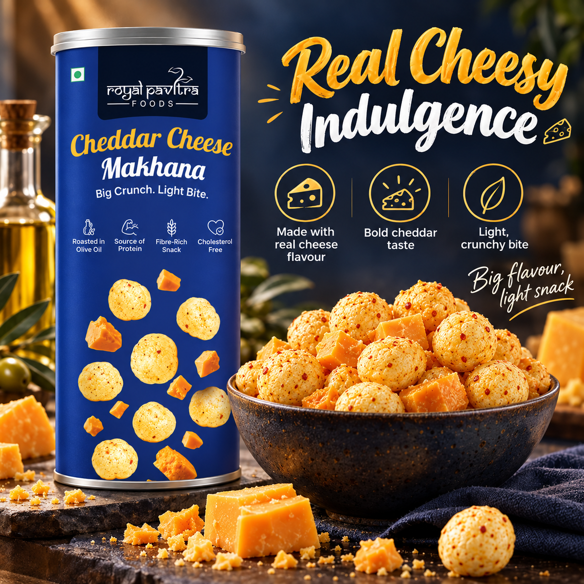 RPF Cheddar Cheese Roasted Makhana 80g