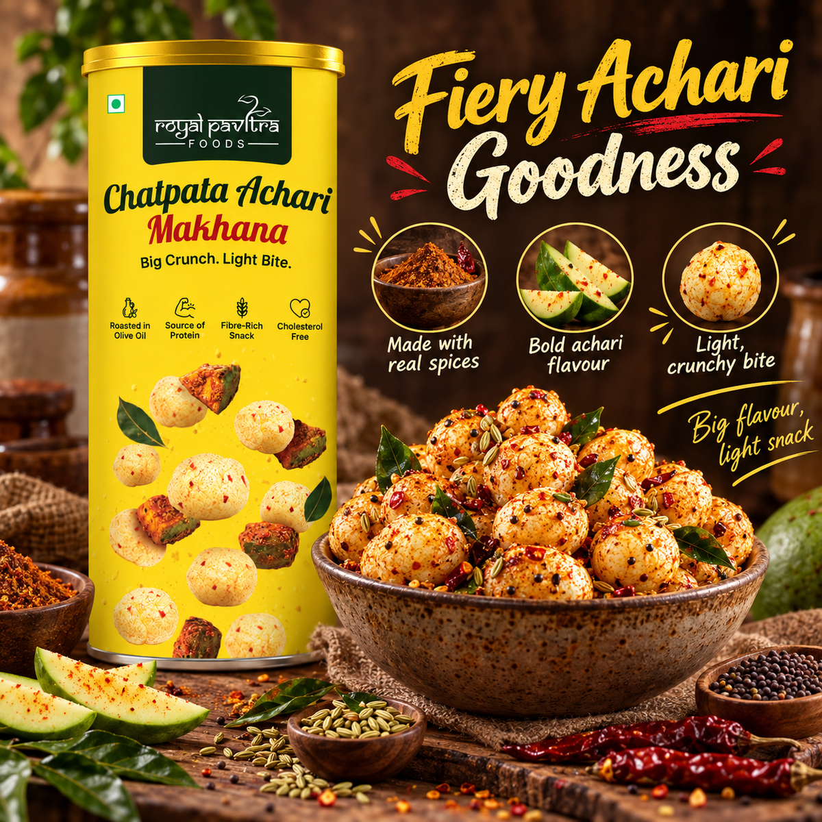 RPF Chatpata Achari Roasted Makhana 80g