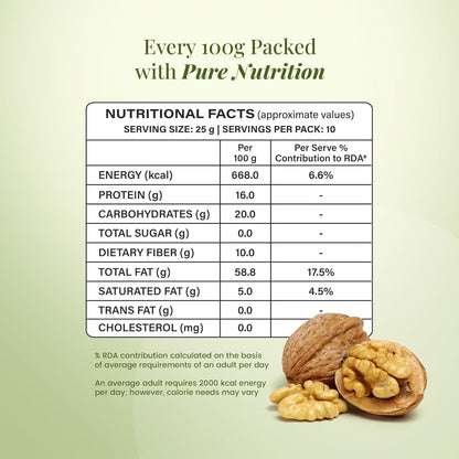 Royal Pavitra Premium Walnut Kernels Light Halves California - 250g