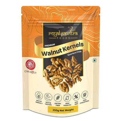 Royal Pavitra Premium Walnut Kernels Quarters Chile - 250g