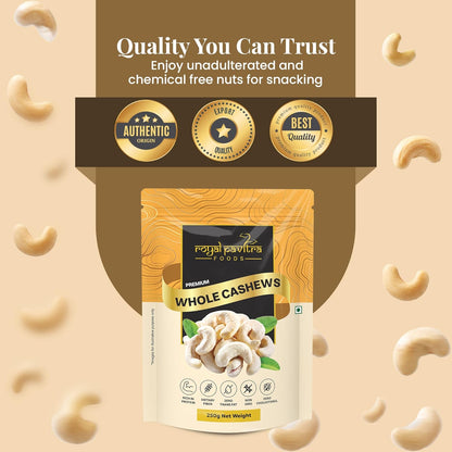 Royal Pavitra Whole Cashews (Kaju) - 250g