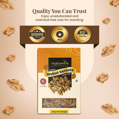 Royal Pavitra Premium Walnut Kernels Quarters Chile - 200g