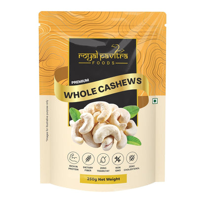 Royal Pavitra Whole Cashews (Kaju) - 250g