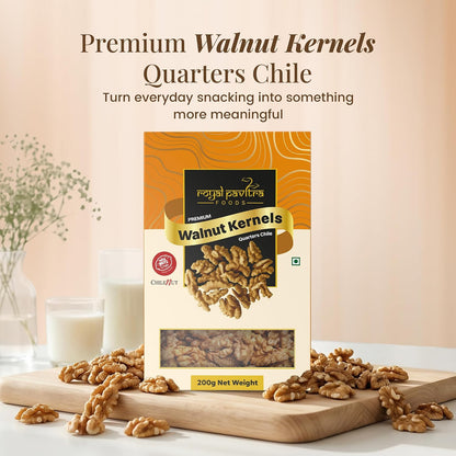 Royal Pavitra Premium Walnut Kernels Quarters Chile - 200g