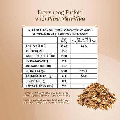 Royal Pavitra Premium Walnut Kernels Quarters Chile - 200g