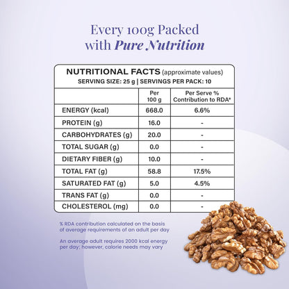 Royal Pavitra Premium Walnut Kernels Quarters California - 250g