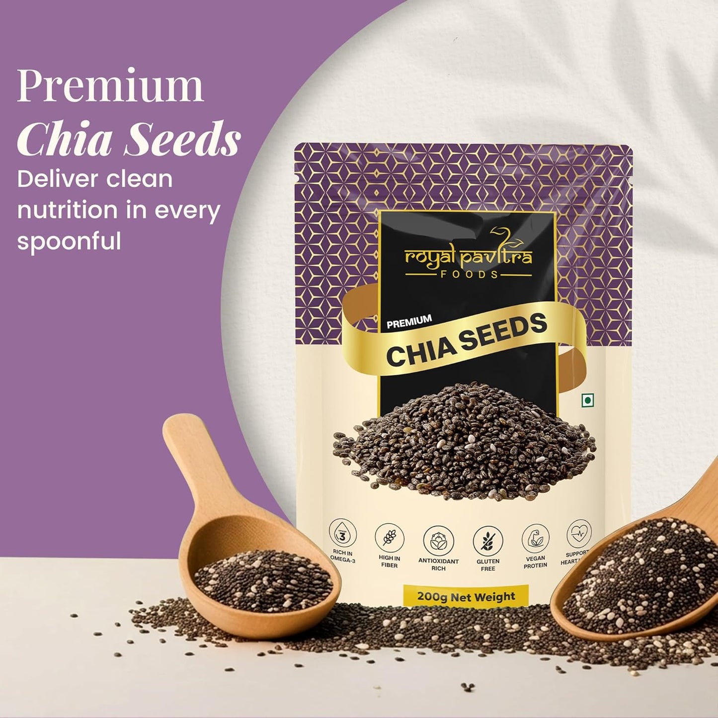 Royal Pavitra Premium Chia Seeds - 200g