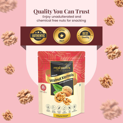 Royal Pavitra Premium Walnut Kernels Extra Light Halves Chile - 250g