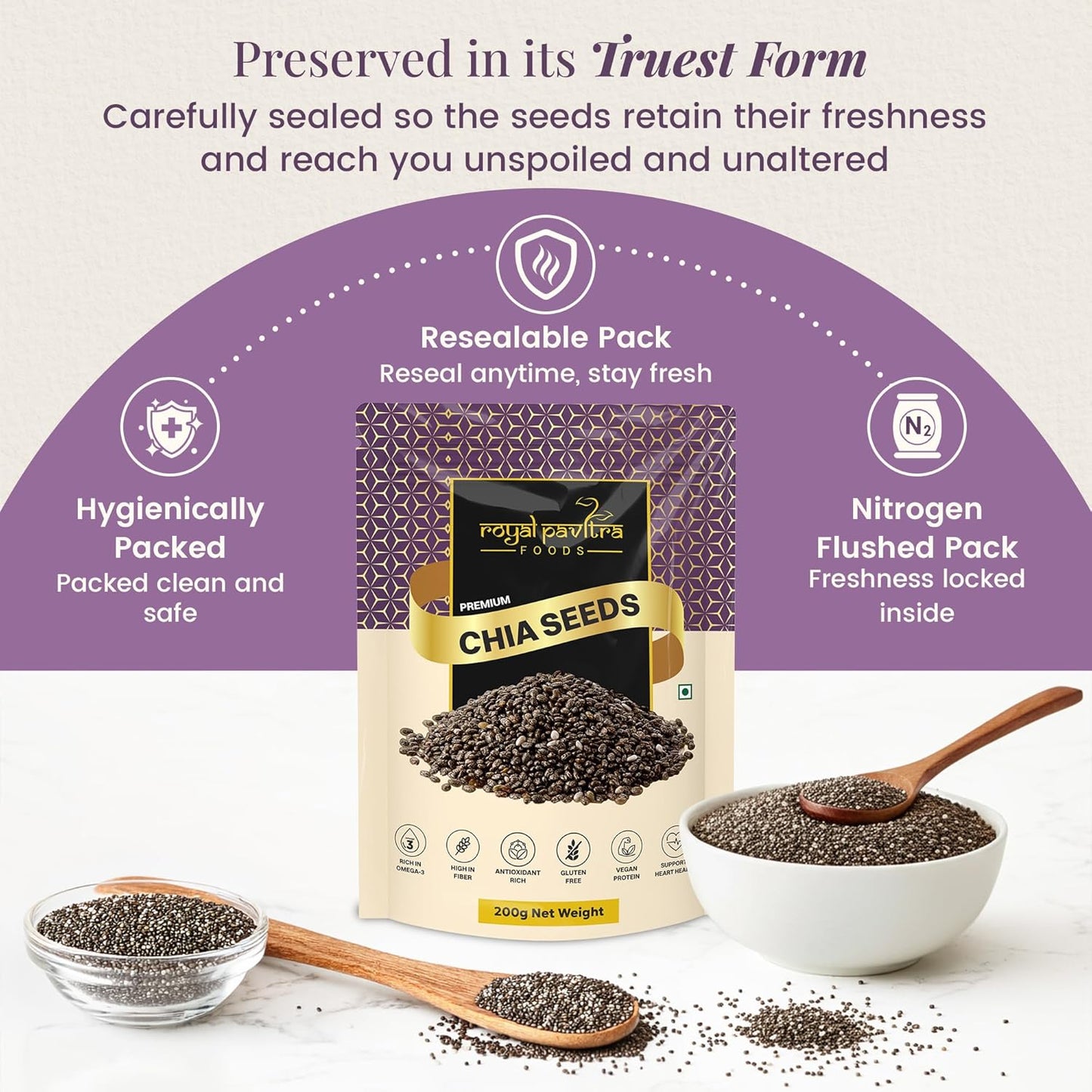 Royal Pavitra Premium Chia Seeds - 200g