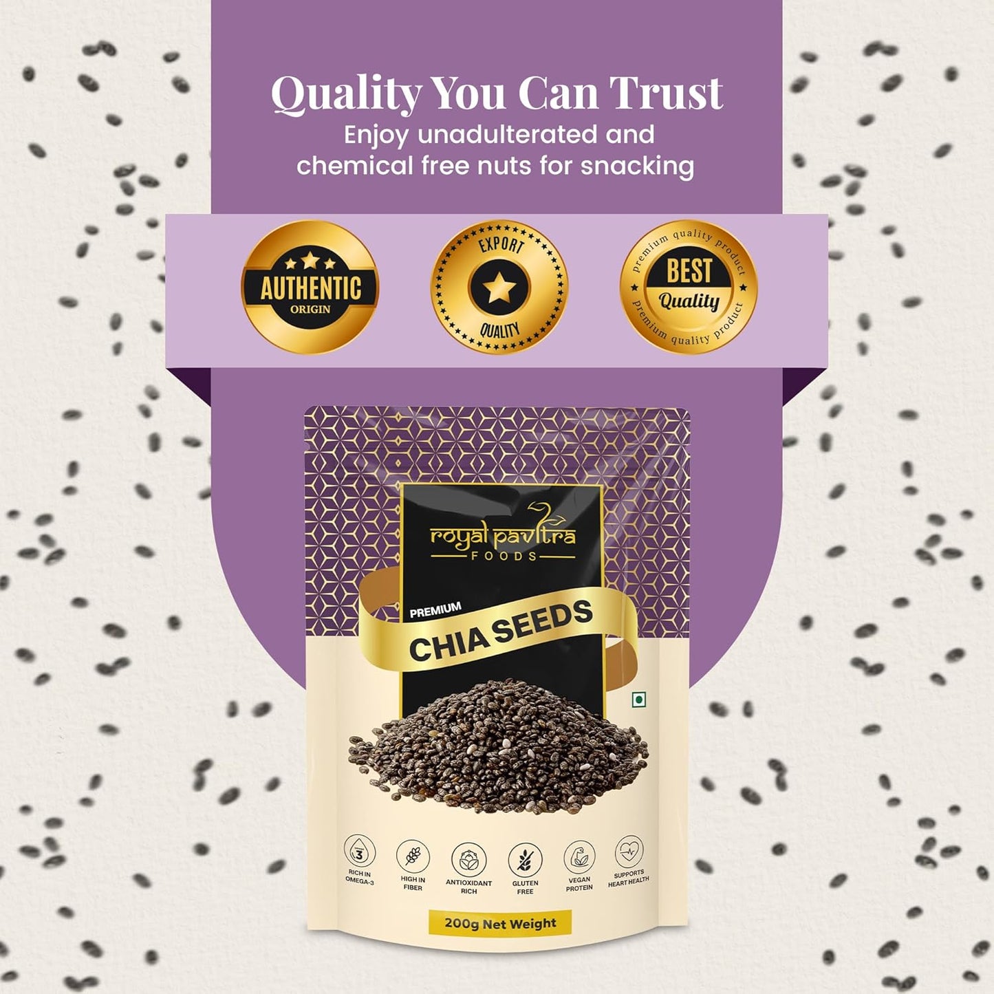 Royal Pavitra Premium Chia Seeds - 200g