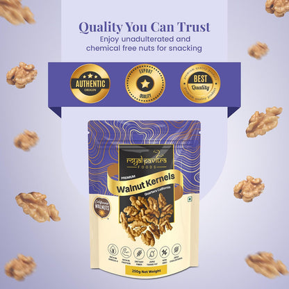 Royal Pavitra Premium Walnut Kernels Quarters California - 250g