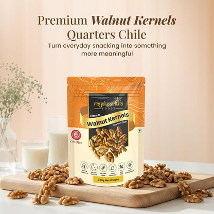 Royal Pavitra Premium Walnut Kernels Quarters Chile - 250g