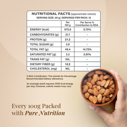 Royal Pavitra Premium Californian Almonds 250g