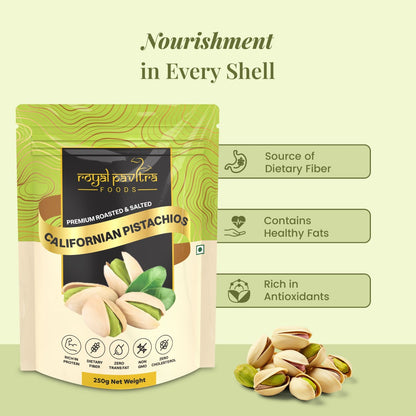 Royal Pavitra Roasted California Pistachios (Pista) 250g