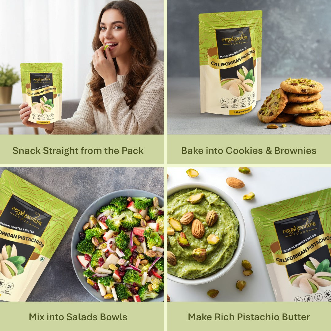 Royal Pavitra Roasted California Pistachios (Pista) 250g